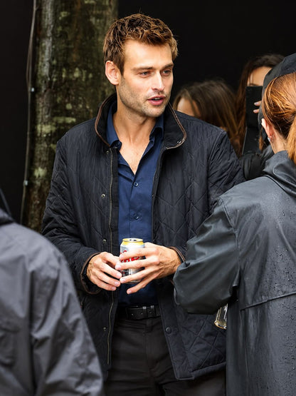 The Blame Douglas Booth Black Quilted Jacket