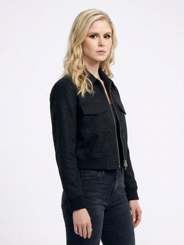 The Boys S05 Erin Moriarty Black Cropped Jacket