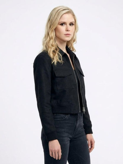The Boys S05 Erin Moriarty Black Cropped Jacket