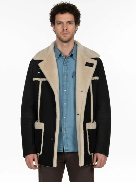 The Boys S05 Hughie Campbell Suede Leather Black Coat