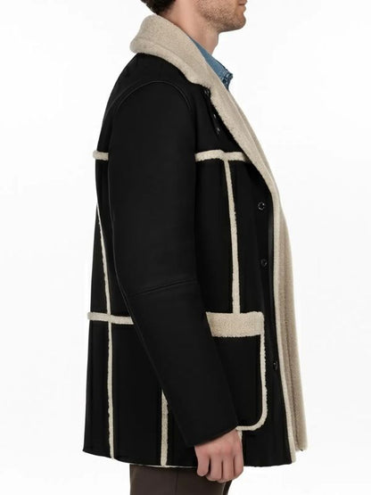 The Boys S05 Hughie Campbell Suede Leather Black Coat