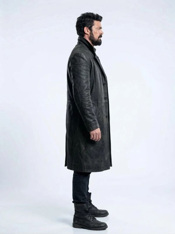 The Boys S05 Karl Urban Black Leather Coat