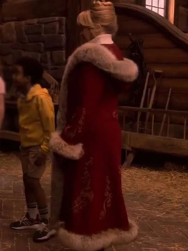 The Christmas Chronicles Goldie Hawn Red Shearling Coat