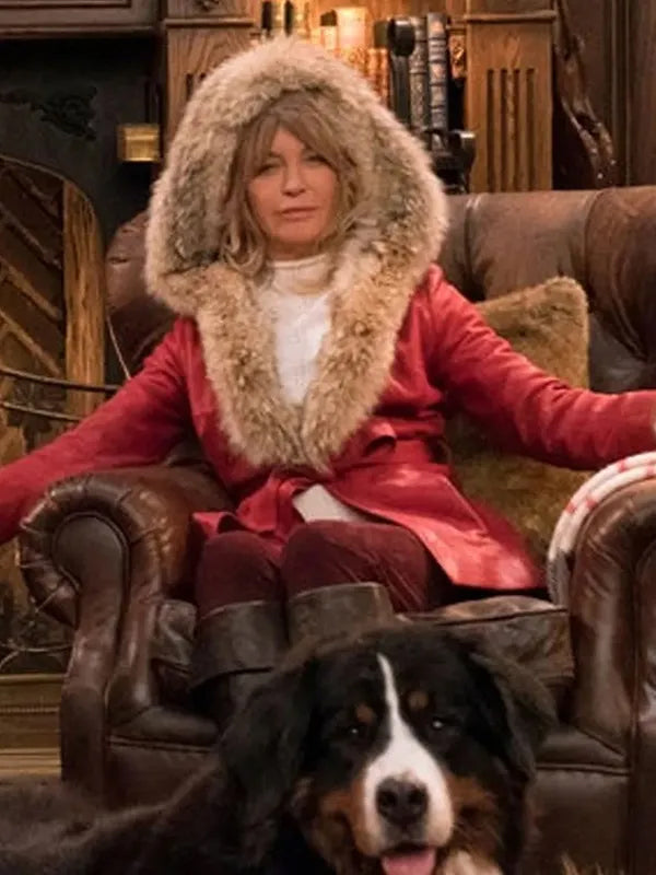 The Christmas Chronicles Goldie Hawn Shearling Coat