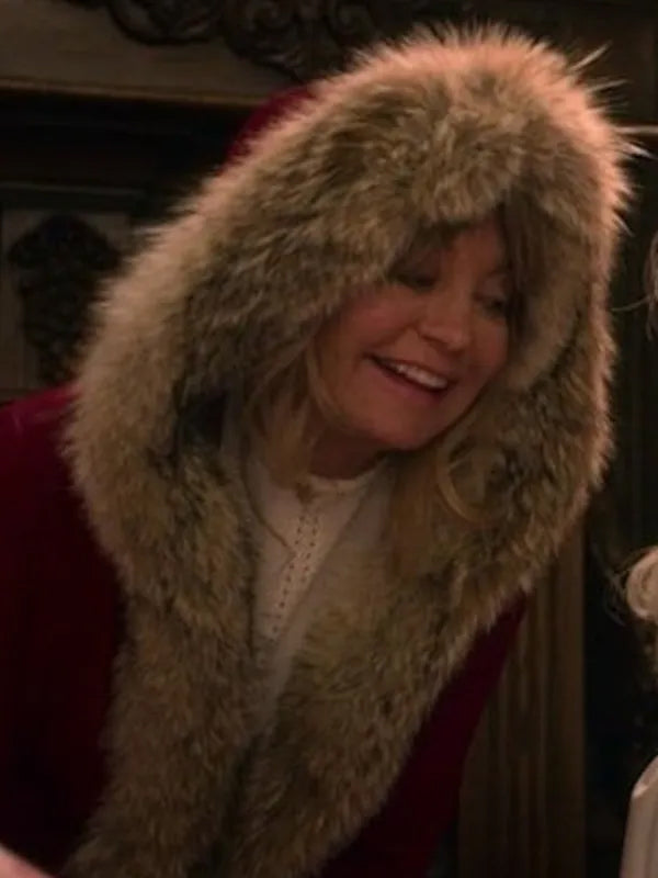 The Christmas Chronicles Goldie Hawn Shearling Coat