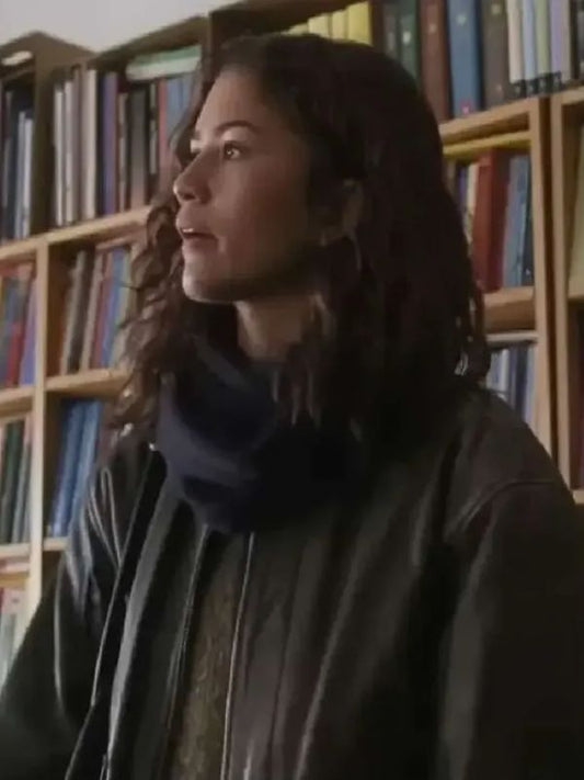 The Drama Zendaya Black Leather Jacket