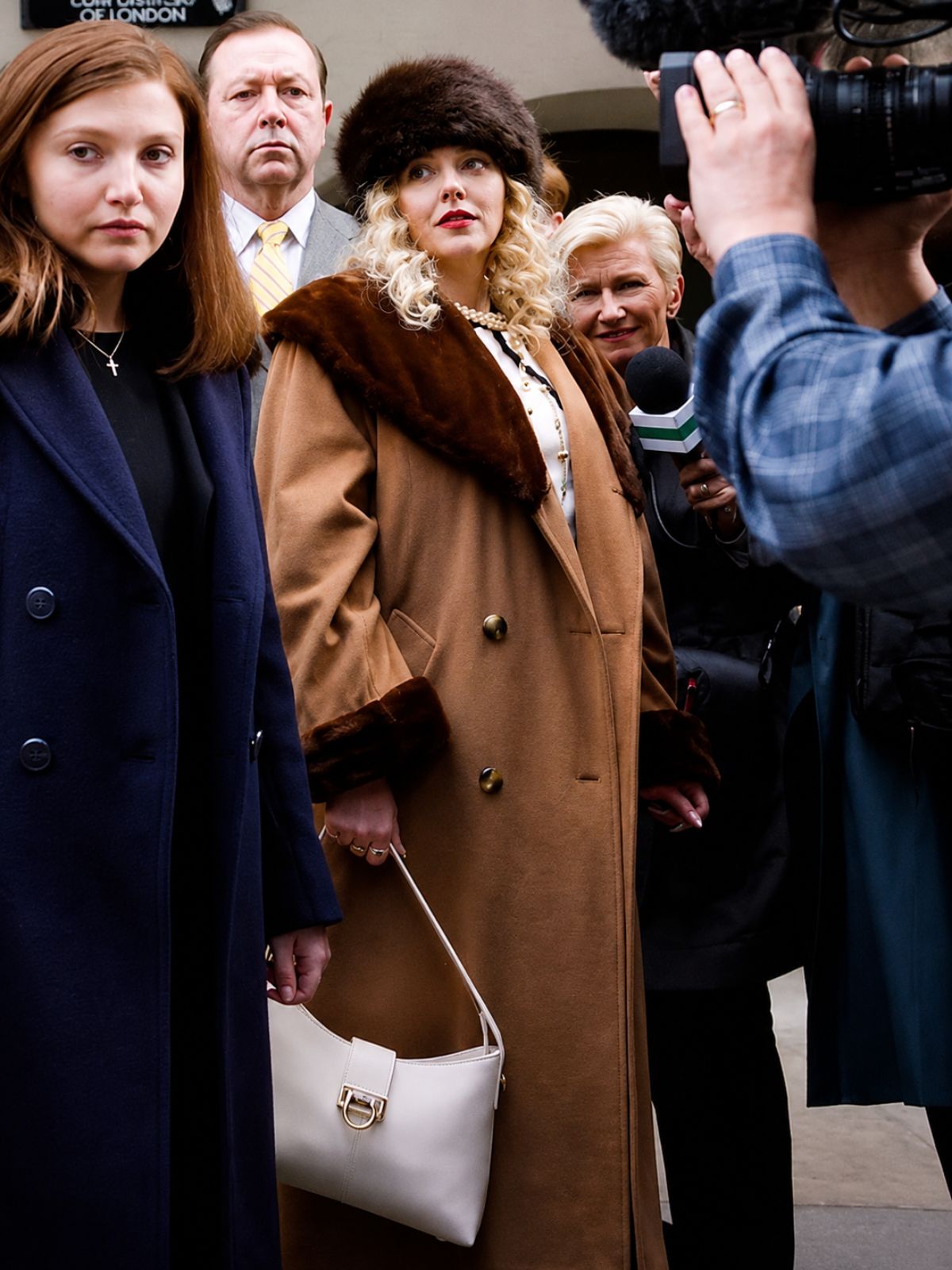 The Lady Natalie Dormer Fur Wool Coat
