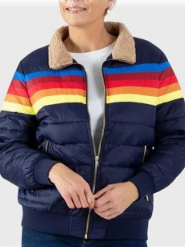 The Last of Us S02 Isabela Merced Blue Puffer Jacket