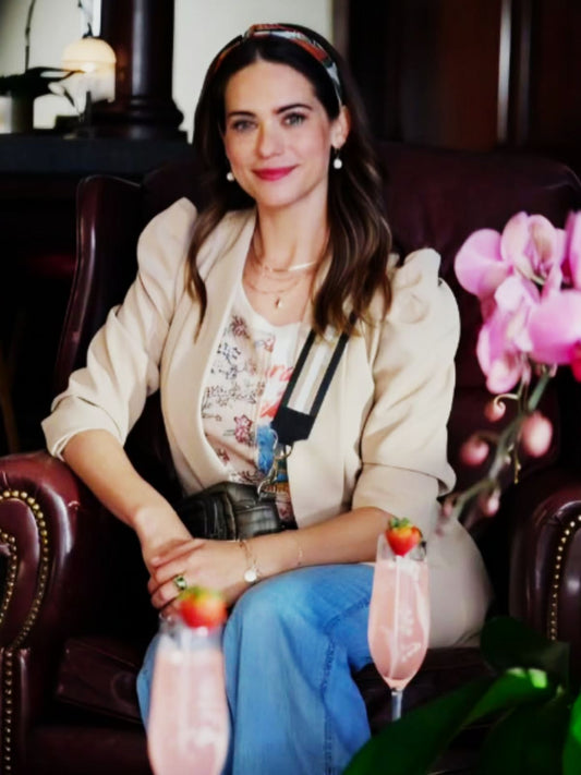 The Love Heist Lyndsy Fonseca Beige Blazer