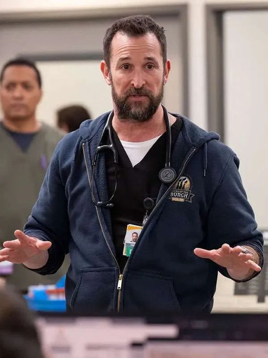 The Pitt Dr. Michael Robinavitch Blue Hooded Jacket