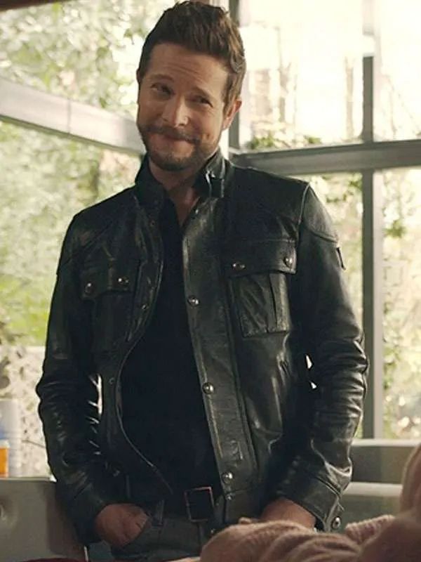 The Resident S05 Conrad Hawkins Black Leather Jacket