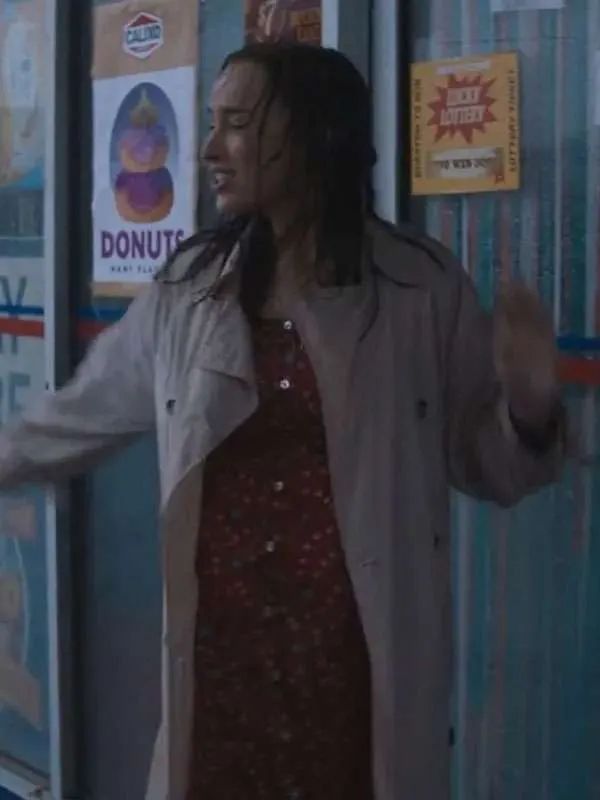 Thrash Phoebe Dynevor White Cotton Trench Coat