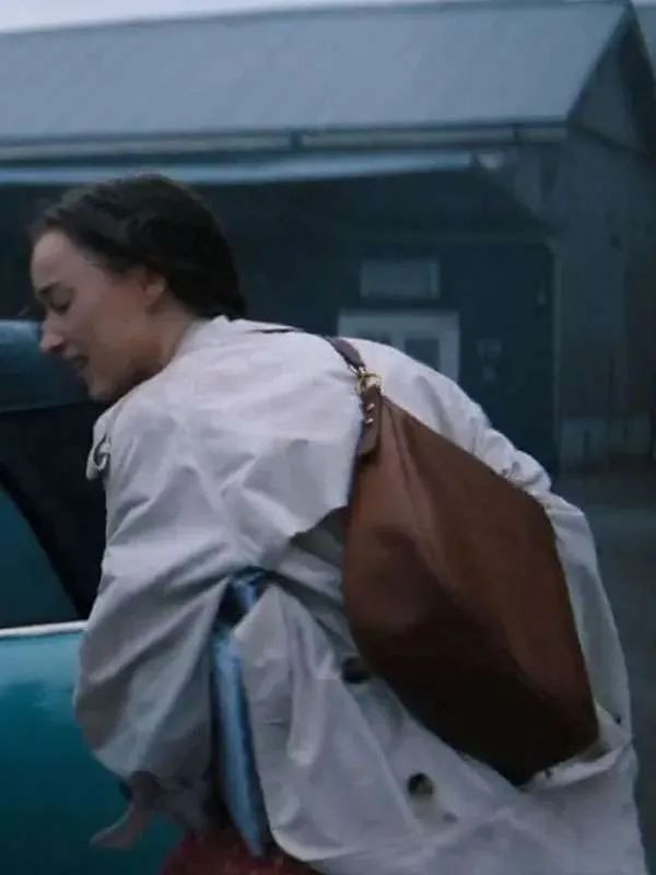 Thrash Phoebe Dynevor White Cotton Trench Coat