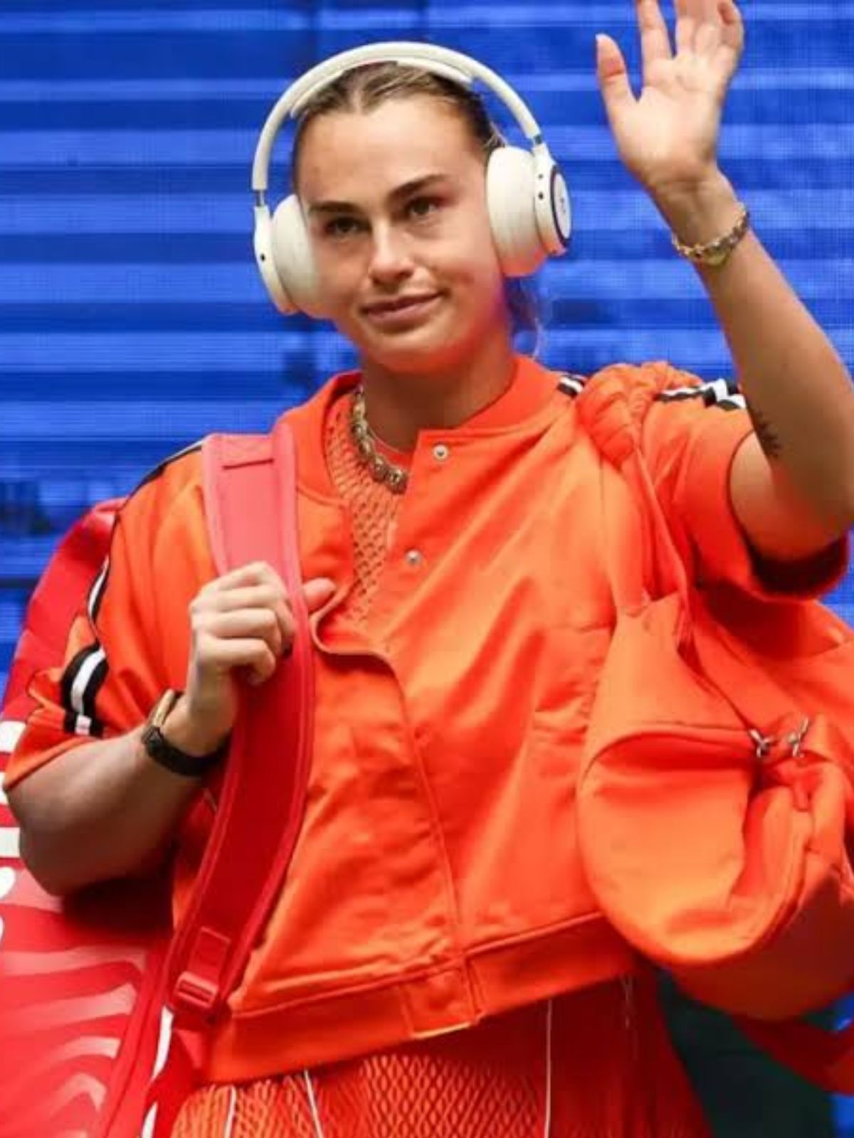 US Open Championships Aryna Sabalenka Orange Bomber Jacket