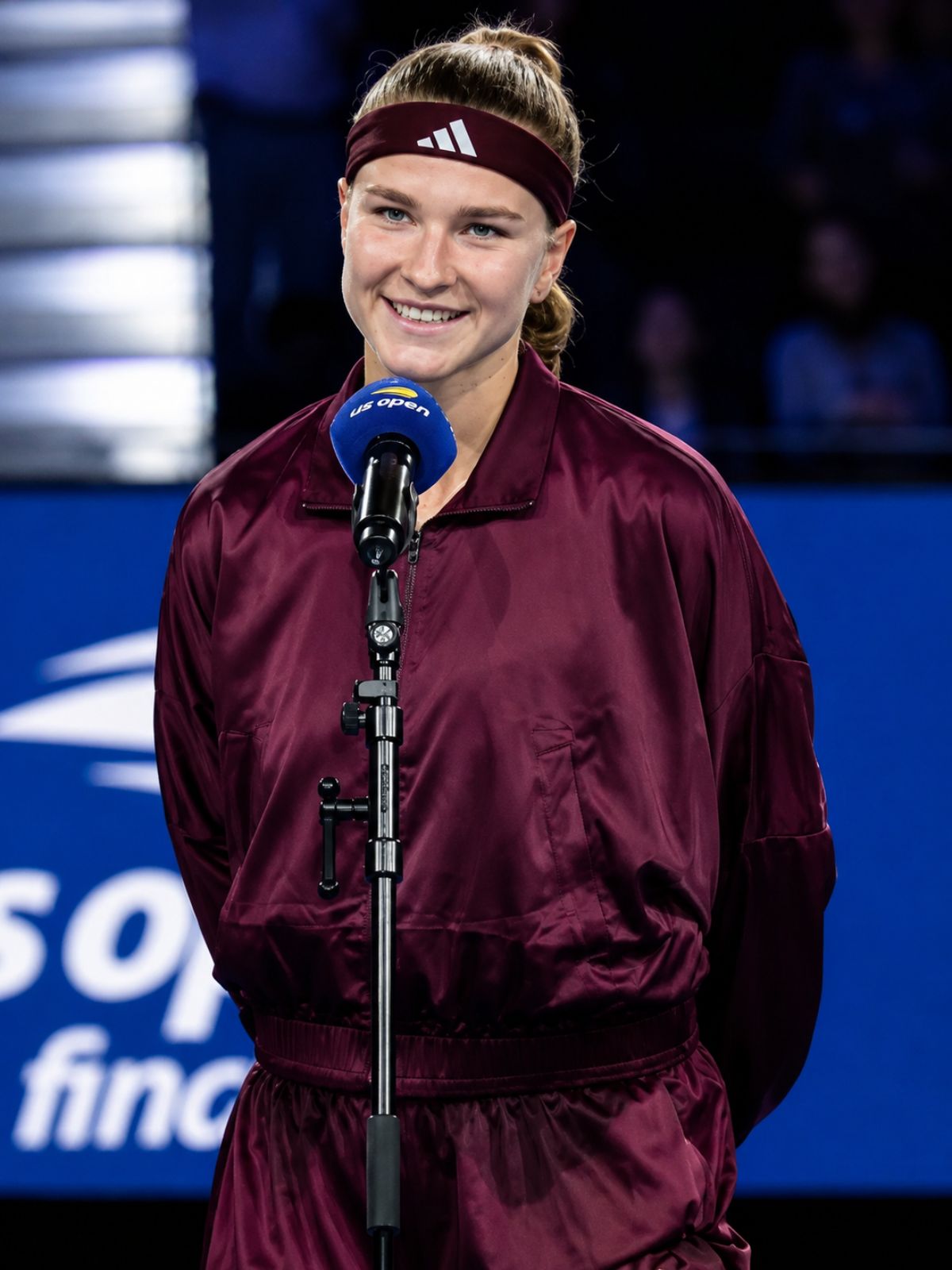 US Open Karolína Muchova Burgundy Bomber Jacket