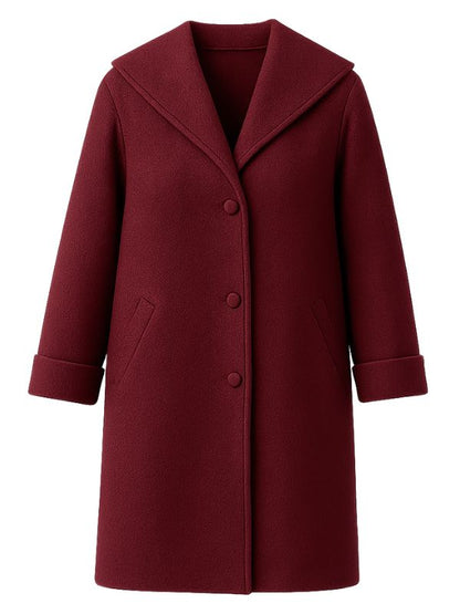 Vicious Kathryn Hunter Red Wool Trench Coat