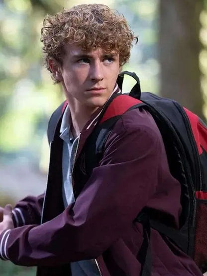 Walker Scobell Percy Jackson and the Olympians Maroon Varsity Jacket