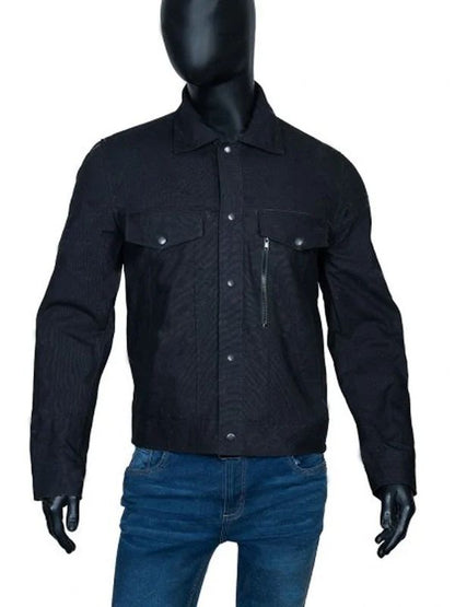 West World S03 Caleb Nichols Black Cotton Jacket