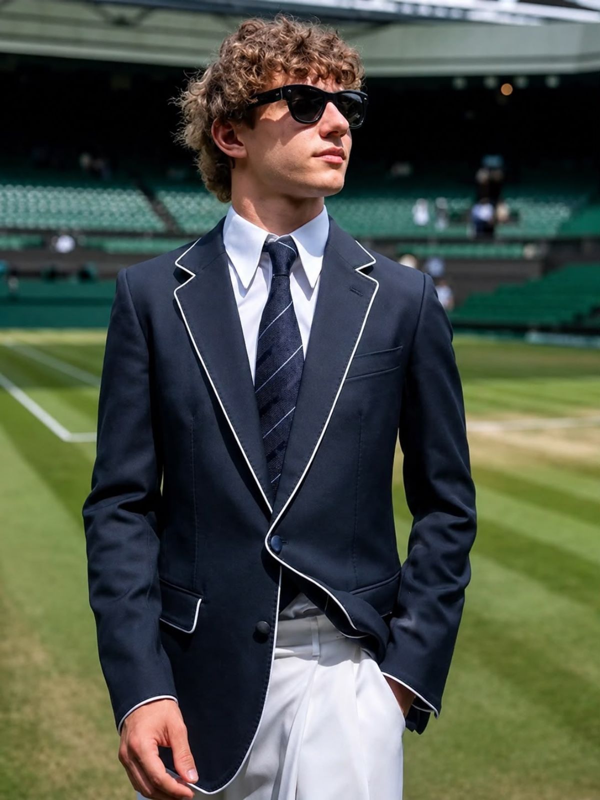 Wimbledon Championships Kimi Antonelli Navy Blue Blazer