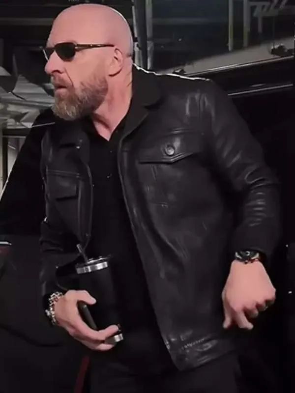 WWE Wrestlepalooza Triple H Black Leather Jacket