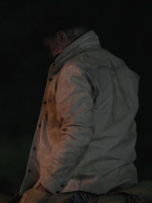 Yellowstone SO5 John Dutton Cream White Cotton Jacket